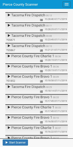 Pierce County Scanner  Screenshot 1