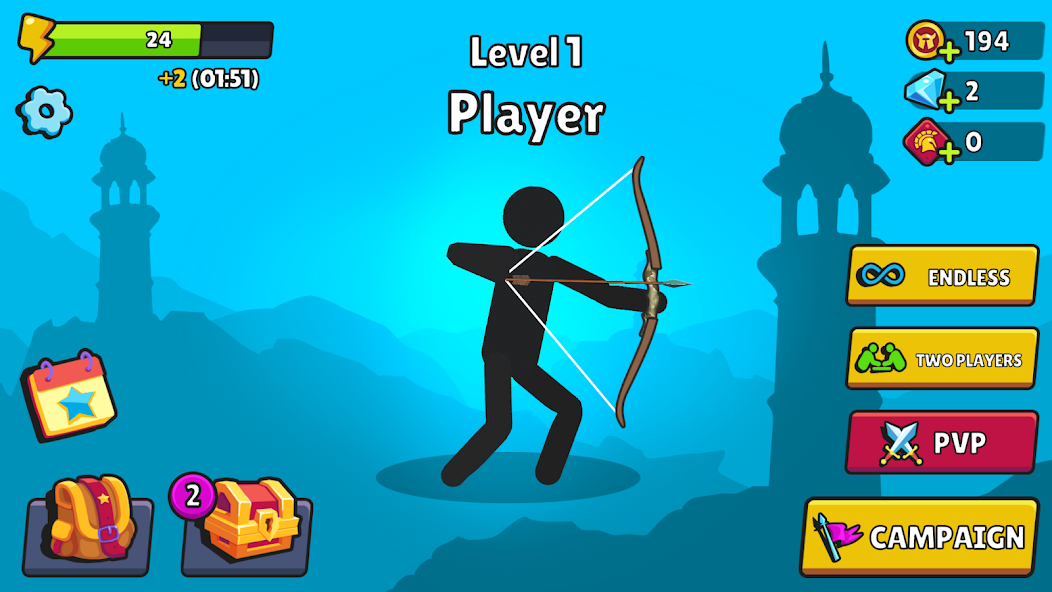 Archers Heroes Stickman's War Mod  Screenshot 1