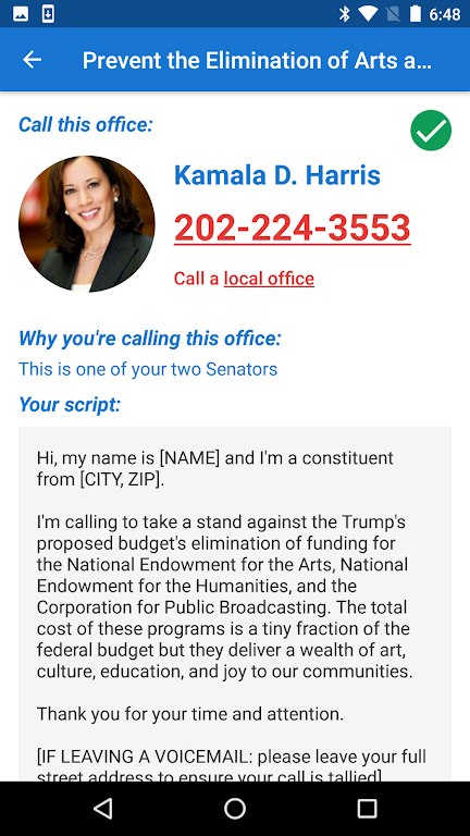 5 Calls: Contact Your Congress  Screenshot 4