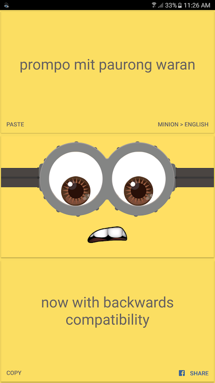 English to minion Translator  Screenshot 2