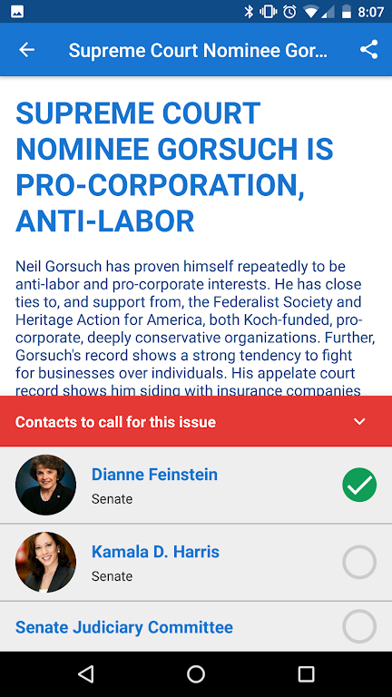 5 Calls: Contact Your Congress  Screenshot 3