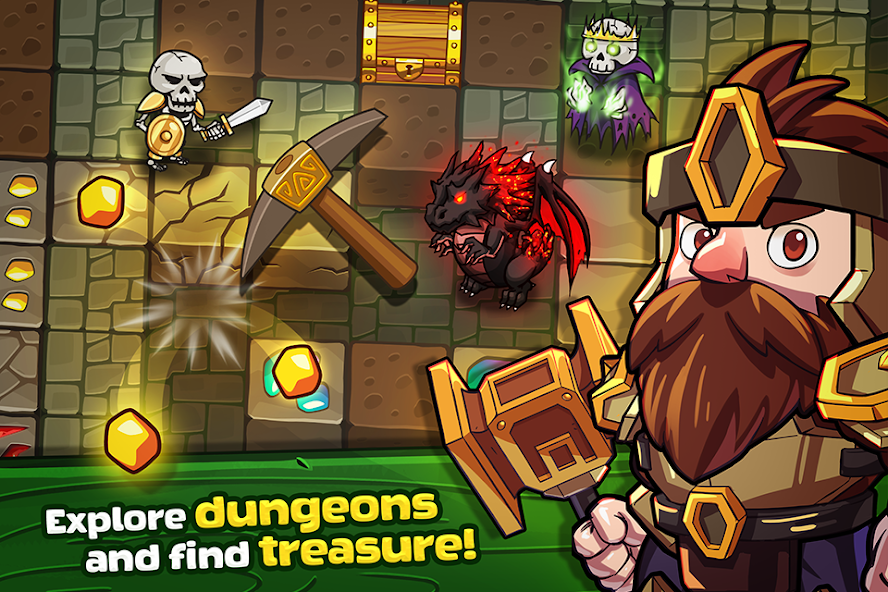 Mine Quest: Battle Dungeon RPG Mod  Screenshot 1