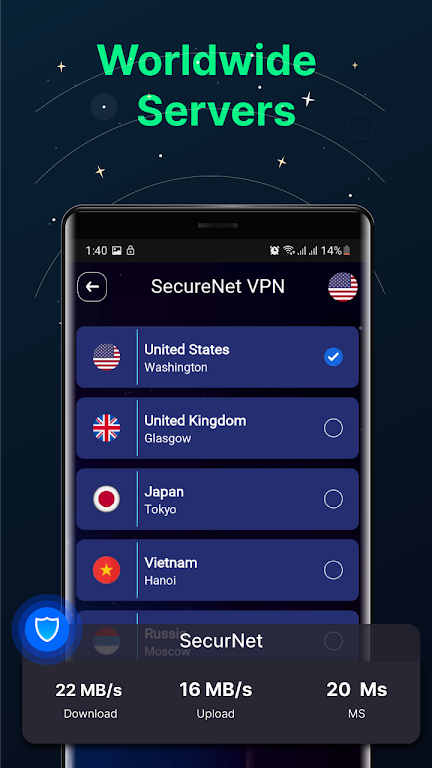 SecureNet VPN - Safer VPN  Screenshot 2