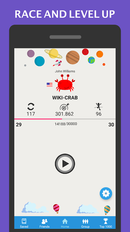 Wiki Race - Wikipedia Game  Screenshot 1