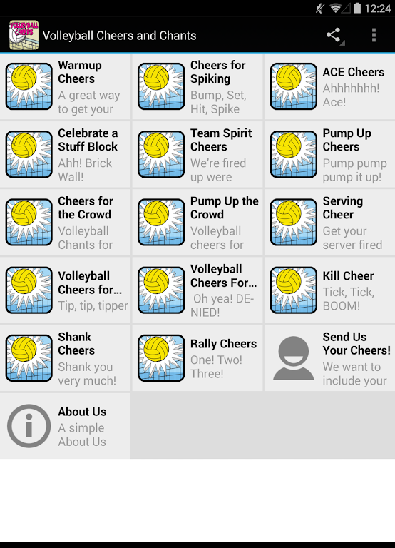 Volleyball Cheers and Chants  Screenshot 1