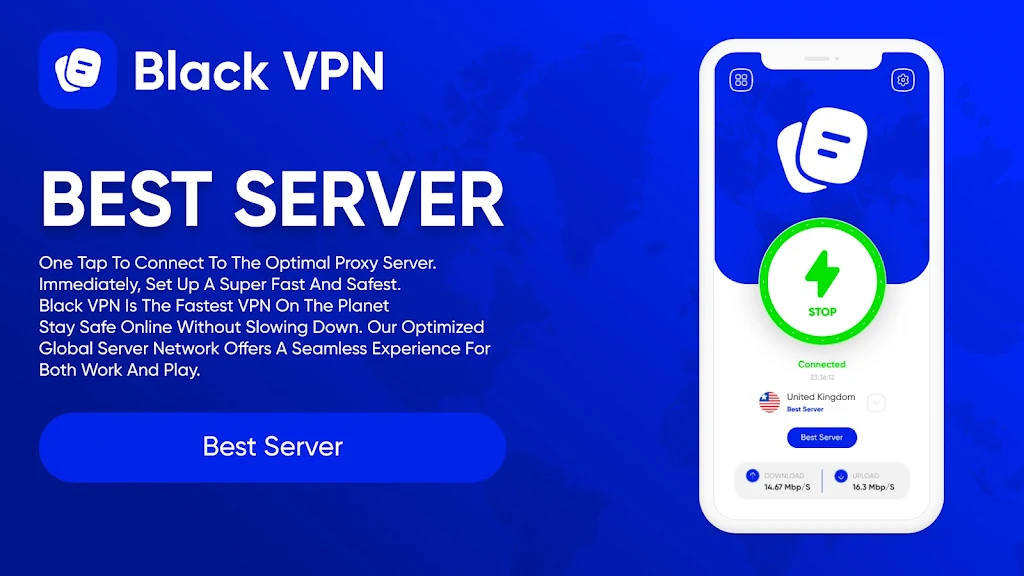 Black vpn | safe & powerfull  Screenshot 2