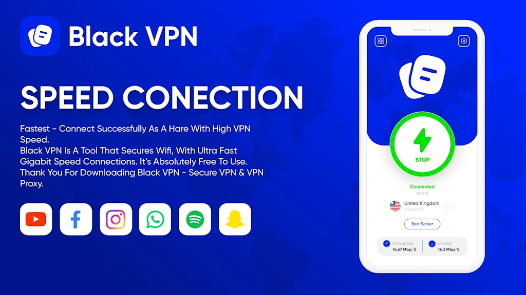 Black vpn | safe & powerfull  Screenshot 3