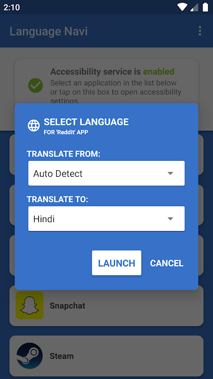 Language Navi - App Translator  Screenshot 2