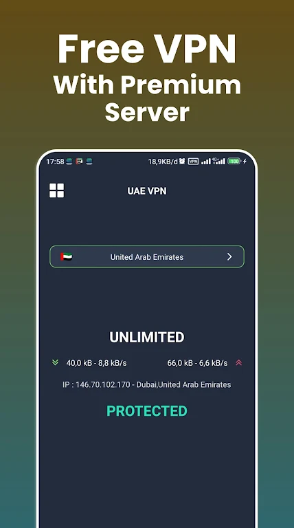 UAE VPN - Proxy VPN for UAE  Screenshot 1