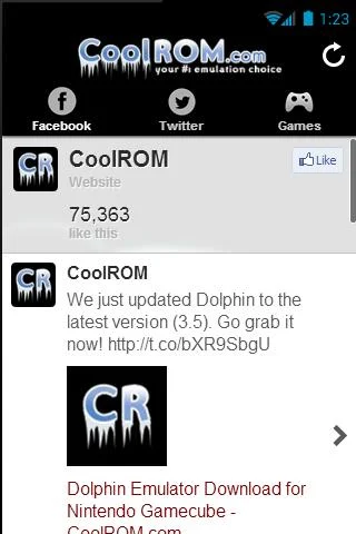 CoolRom App  Screenshot 1