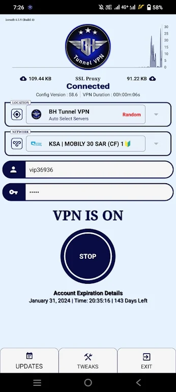 BH Tunnel VPN  Screenshot 2