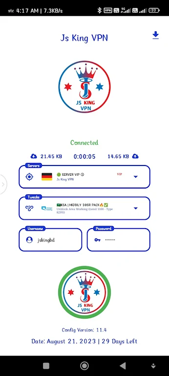 JS King VPN  Screenshot 1