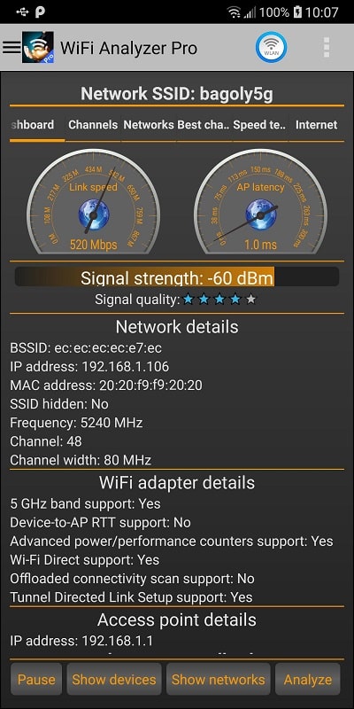 WiFi Analyzer Pro  Screenshot 2