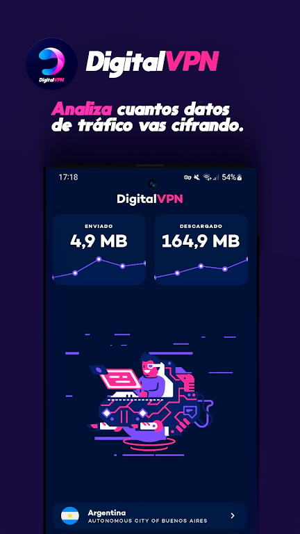 DigitalVPN: Proxy limitado VPN  Screenshot 3