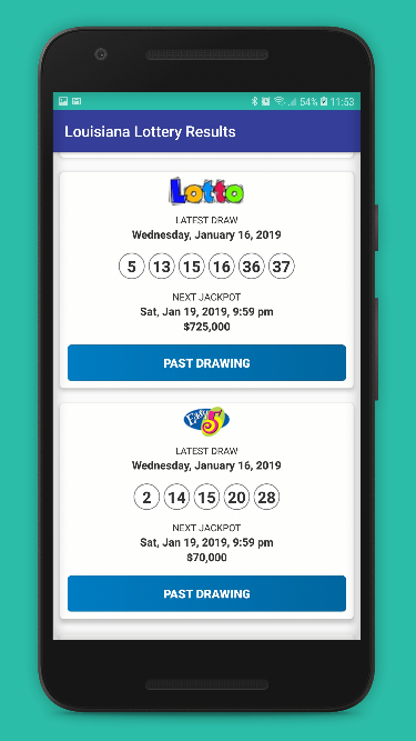 Louisiana Lottery Results  Screenshot 1