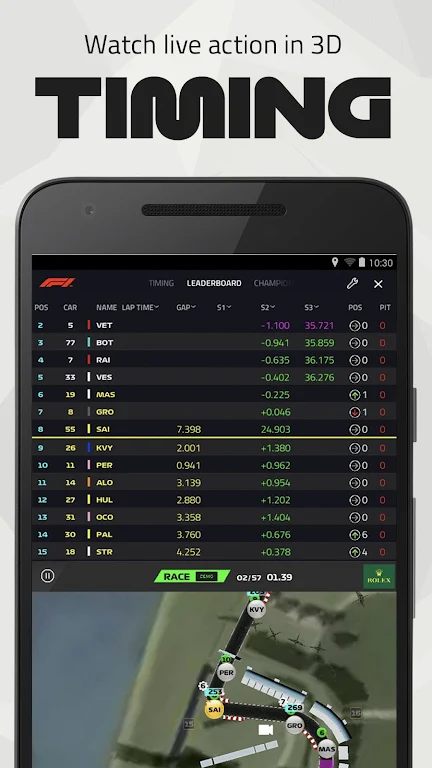 F1 Live Timing  Screenshot 1