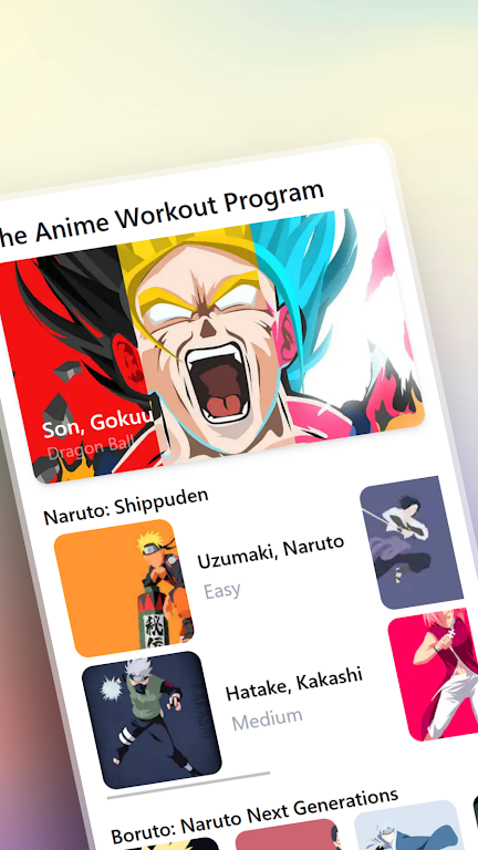 Anime Workout Program  Screenshot 1