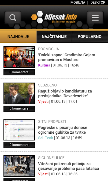 Bljesak.info Mobile  Screenshot 1