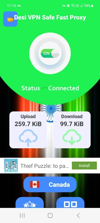 Desi VPN Safe Fast Proxy  Screenshot 1