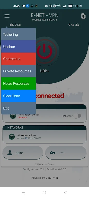 E-NET VPN  Screenshot 1