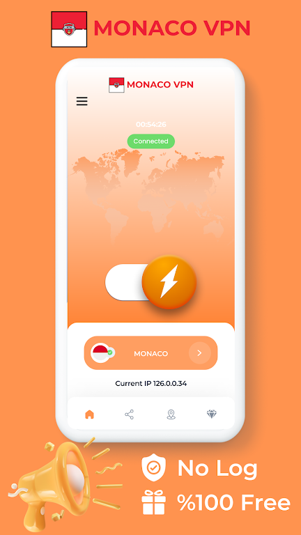Monaco VPN - Private Proxy  Screenshot 1