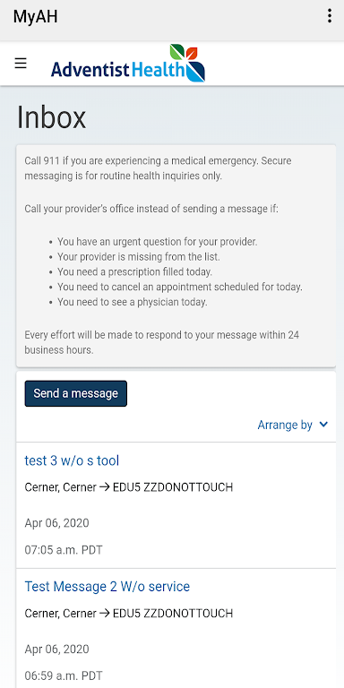 MyAdventistHealth  Screenshot 2