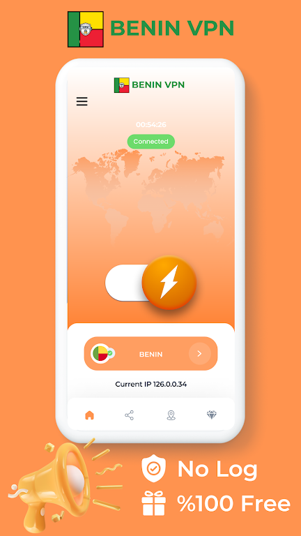 Benin VPN - Fast Private Proxy  Screenshot 1