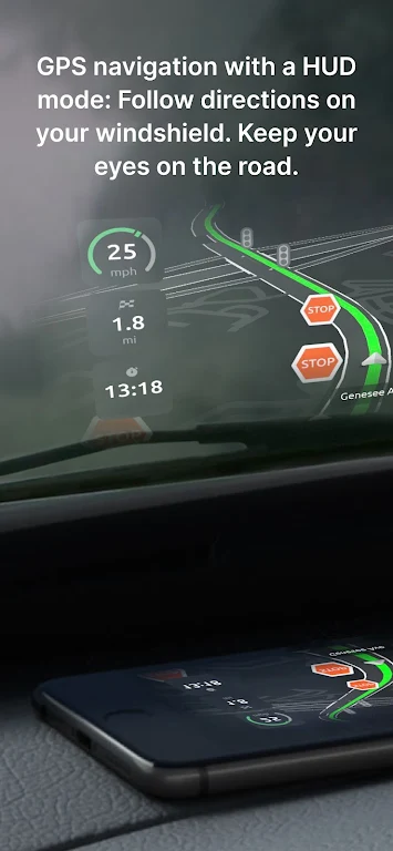 HUDWAY Go: Navigation with HUD  Screenshot 1