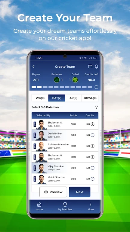 STUMP11: Fantasy Cricket App  Screenshot 4