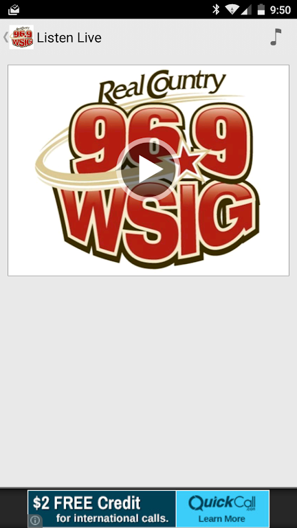 Real Country 96.9 WSIG Mobile  Screenshot 1