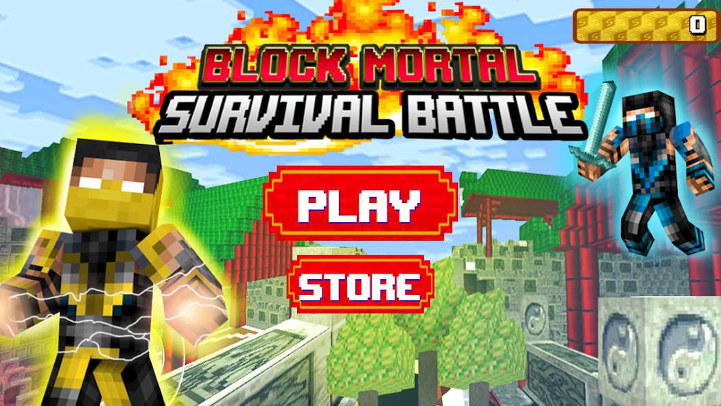 Block Mortal Survival Battle Mod  Screenshot 1