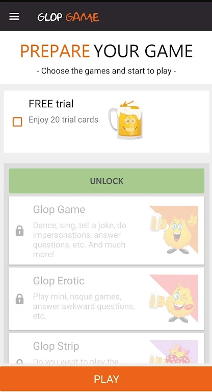 Drinking Card Game - Glop  Screenshot 2