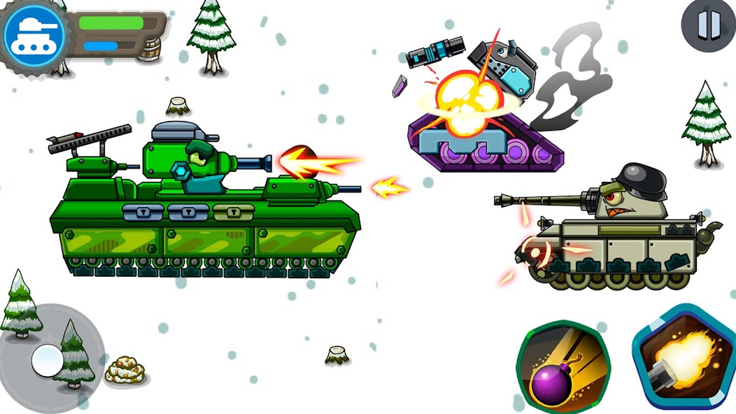 Tank battle: Tanks War 2D Mod  Screenshot 3