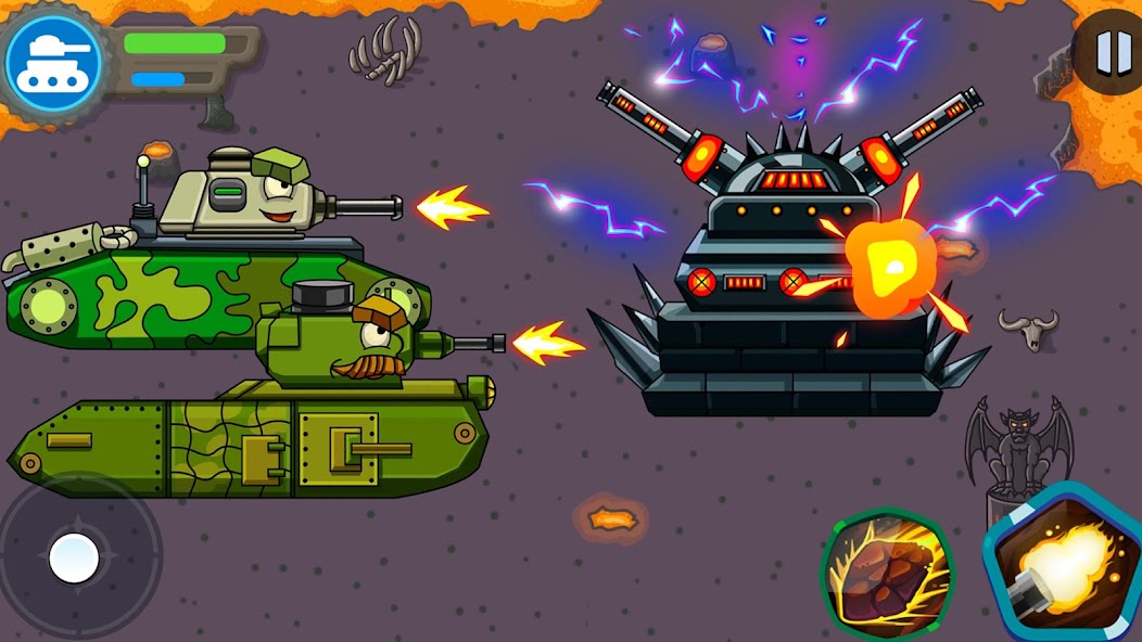 Tank battle: Tanks War 2D Mod  Screenshot 4