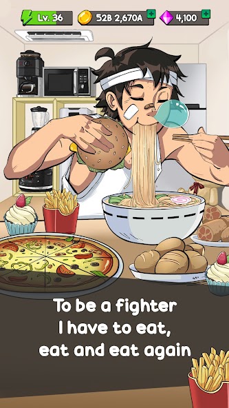 Food Fighter Clicker Games Mod  Screenshot 1