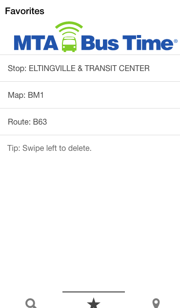 MTA Bus Time  Screenshot 1