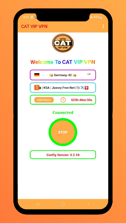 CAT VIP VPN - Super Fast Net  Screenshot 2