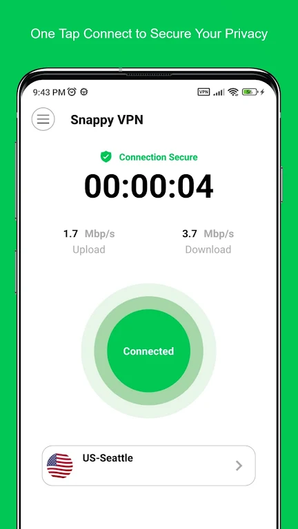 Snappy VPN-Fast, Safe VPN  Screenshot 2