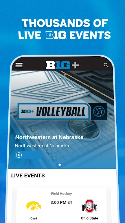 B1G+: Watch College Sports  Screenshot 2