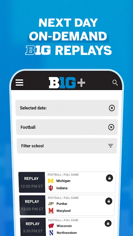 B1G+: Watch College Sports  Screenshot 3