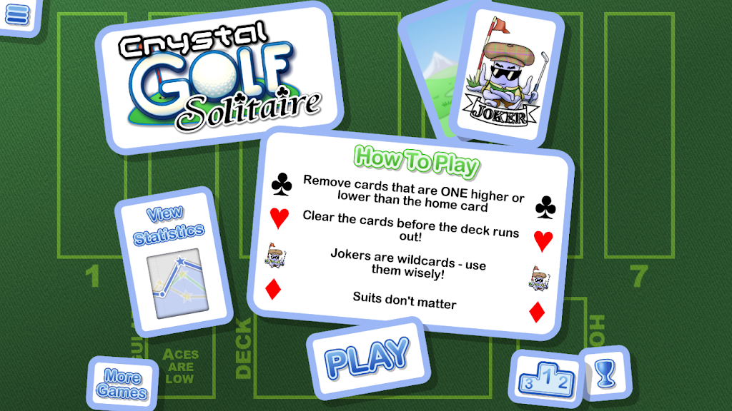 Crystal Golf Solitaire  Screenshot 2