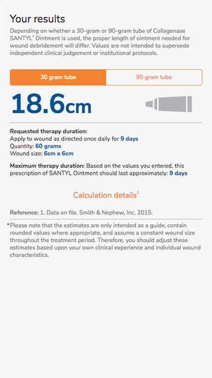 SANTYL* Ointment calculator  Screenshot 3