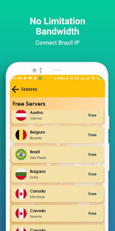 Brazil VPN: Unlimited & Secure  Screenshot 3