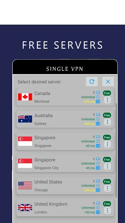 SINGLE VPN - Unlimited Proxies  Screenshot 4