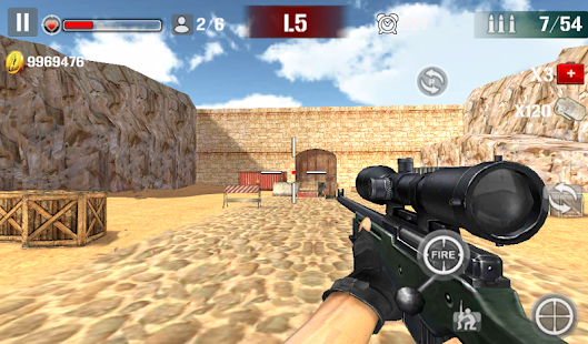 Sniper Shoot Fire War Mod  Screenshot 1