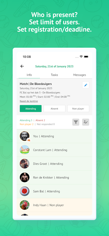 Teamy: app for sports teams  Screenshot 2