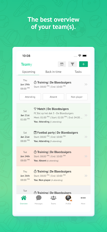 Teamy: app for sports teams  Screenshot 1