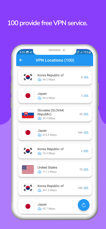 Bluebird VPN - Safer Internet  Screenshot 1