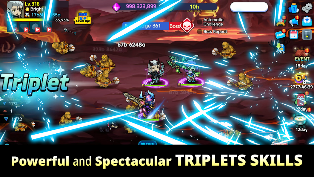 Triplet Heroes: Raising Game Mod  Screenshot 1