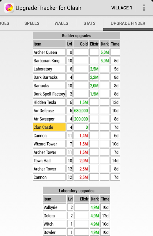 Tracker for Clash of Clans  Screenshot 3